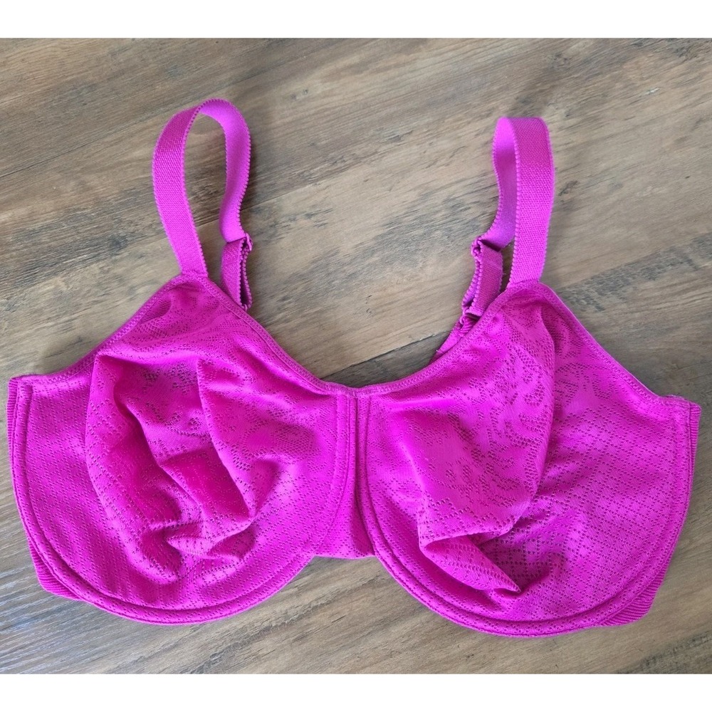 Wacoal Underwire Bra 857210 40G Mauve Deep Pink Sheer Visual Effects
